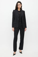 Dolce & Gabbana Black Wool Pinstripe Two Piece Suit