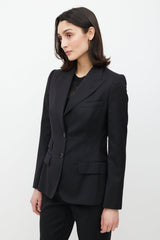 Dolce & Gabbana Black Wool Pinstripe Two Piece Suit