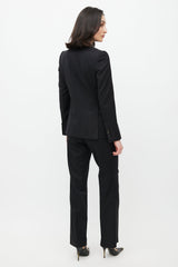 Dolce & Gabbana Black Wool Pinstripe Two Piece Suit