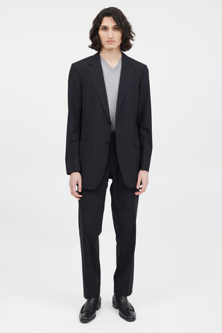 Dolce & Gabbana Black Wool Two Piece Suit