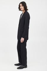 Dolce & Gabbana Black Wool Two Piece Suit