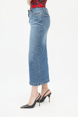 Dolce & Gabbana Blue Medium Wash Pencil Skirt