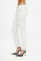 Dolce & Gabbana Blue Tiered Distressed Slim Jeans