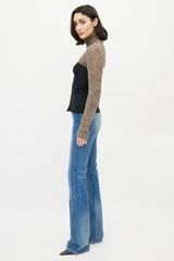 Dolce & Gabbana Brown Wool Cropped Sweater Shrug