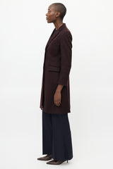 Dolce & Gabbana Burgundy Wool Coat