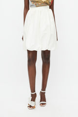 Dolce & Gabbana Cream Bubble Midi Skirt