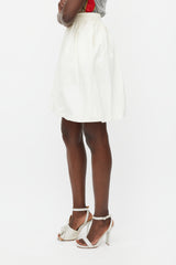 Dolce & Gabbana Cream Bubble Midi Skirt