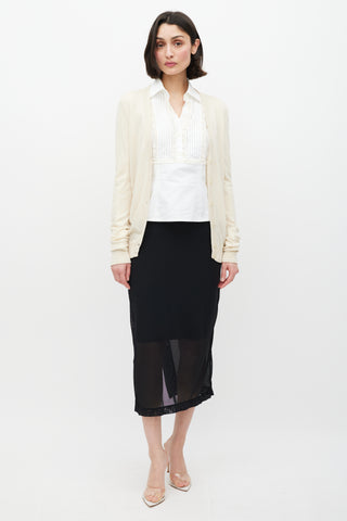Dolce & Gabbana Cream Knit Cardigan