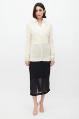 Dolce & Gabbana Cream Knit Cardigan