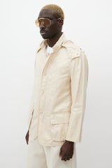 Armani Cream Waxed Cotton Jacket