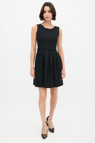Dolce & Gabbana D&G Black Pleated Mini Dress
