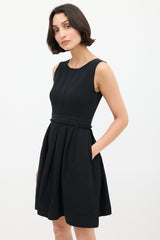 Dolce & Gabbana D&G Black Pleated Mini Dress