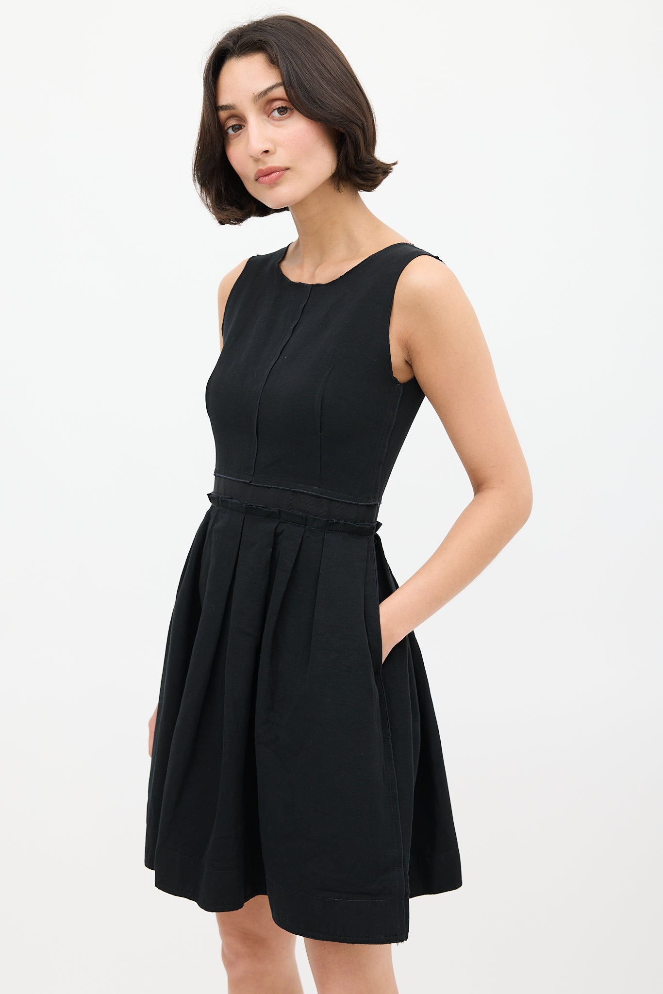 Dolce & Gabbana // D&G Pleated Mini Dress VSP Consignment Dolce & Gabbana // D&G Pleated Mini Dress VSP Consignment