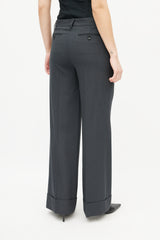 Dolce & Gabbana D&G Grey & Blue Pinstripe Pant Suit