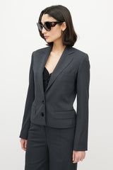 Dolce & Gabbana D&G Grey & Blue Pinstripe Pant Suit