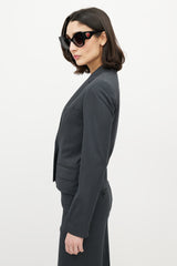 Dolce & Gabbana D&G Grey & Blue Pinstripe Pant Suit