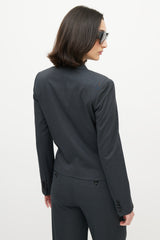 Dolce & Gabbana D&G Grey & Blue Pinstripe Pant Suit