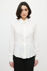 Dolce & Gabbana D&G White Lace Trim Shirt