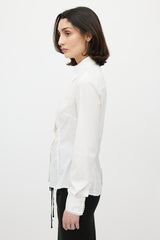 Dolce & Gabbana D&G White Lace Trim Shirt