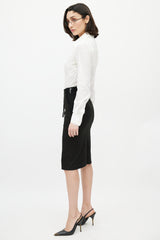 Dolce & Gabbana D&G White Lace Trim Shirt