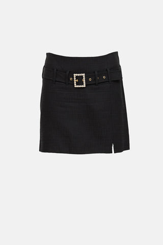 Dolce & Gabbana Crystal Buckle Skirt