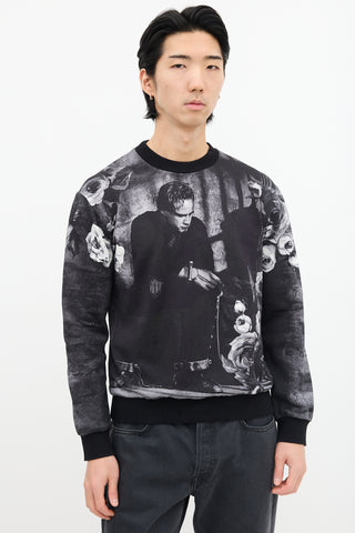 Dolce & Gabbana Dark Grey Marlon Brando Graphic Crewneck