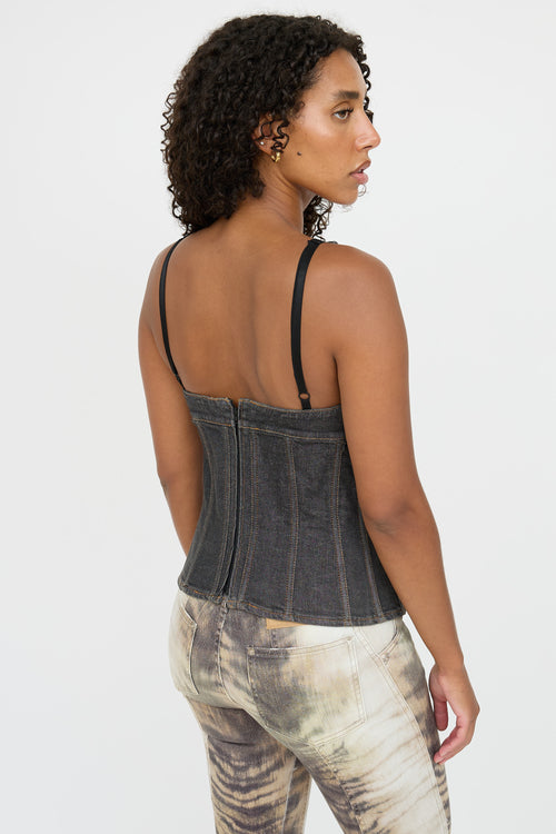 Dolce & Gabbana Denim Sleeveless Corset