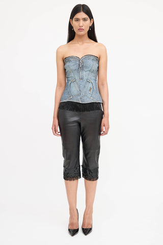 Dolce & Gabbana Denim Lace Corset