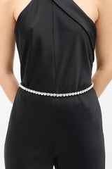 Dolce & Gabbana FW 2018 Black Suede & Crystal Waist Belt