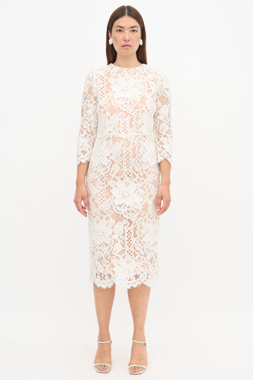 Dolce & Gabbana Floral Lace Dress