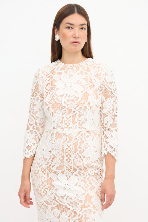 Dolce & Gabbana Floral Lace Dress