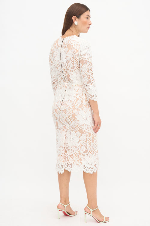 Dolce & Gabbana Floral Lace Dress