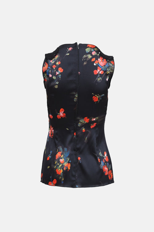C. 1990s Floral Silk Top