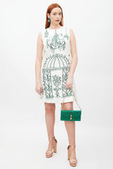Dolce & Gabbana Green & Gold Borsa De Sera Lace Bag