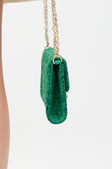 Dolce & Gabbana Green & Gold Borsa De Sera Lace Bag