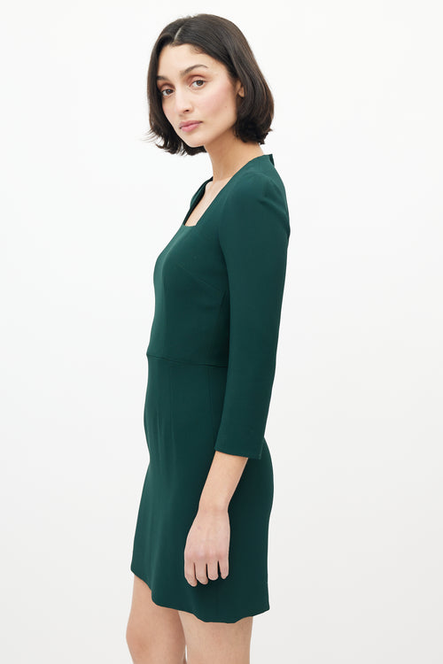 Dolce & Gabbana Green Three Quarter Sleeve Dress