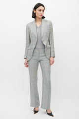 Dolce & Gabbana Grey & Beige Linen Two Piece Suit