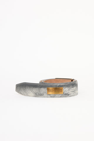 Dolce & Gabbana Leather Brushed Belt