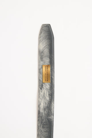 Dolce & Gabbana Leather Brushed Belt