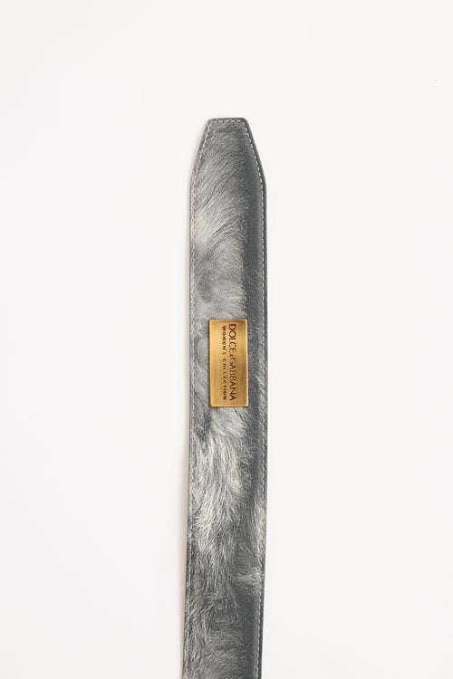 Dolce & Gabbana Leather Brushed Belt