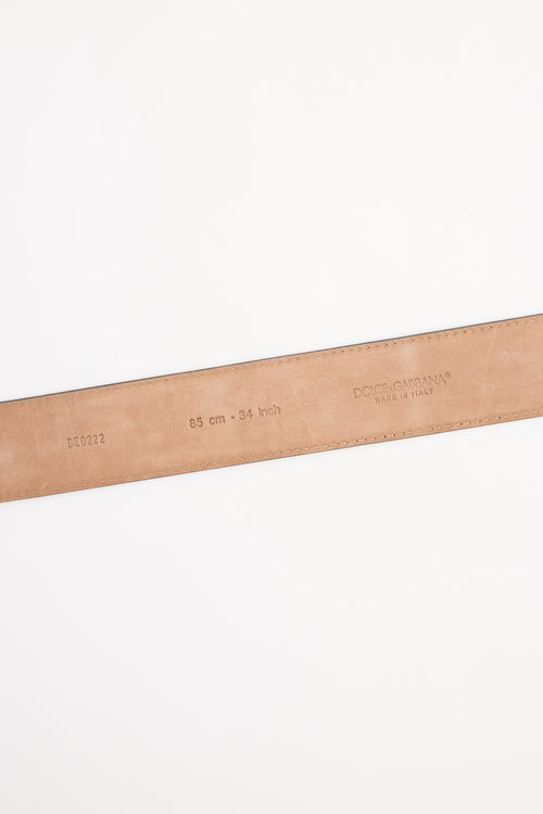 Dolce & Gabbana Leather Brushed Belt