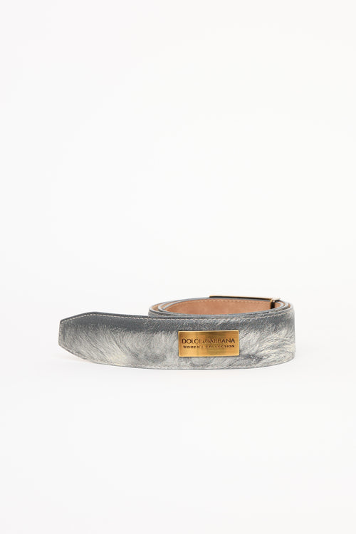 Dolce & Gabbana Leather Brushed Belt