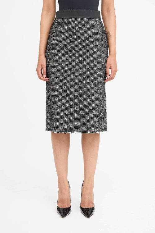 Dolce & Gabbana Wool Checkered Skirt