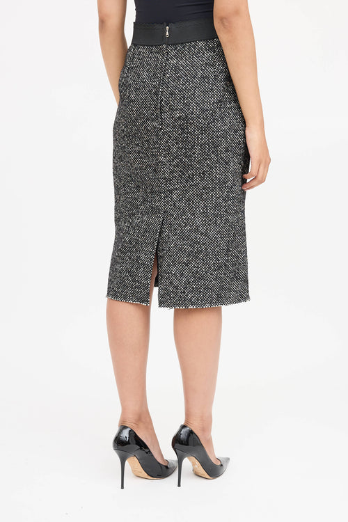 Dolce & Gabbana Wool Checkered Skirt