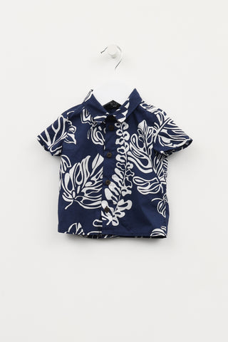 Dolce & Gabbana Junior Navy Print Shirt