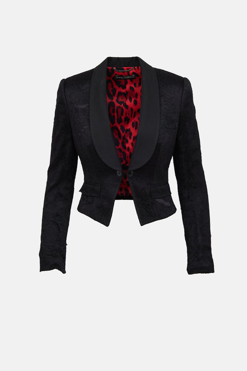 Dolce & Gabbana Lace Cropped Blazer