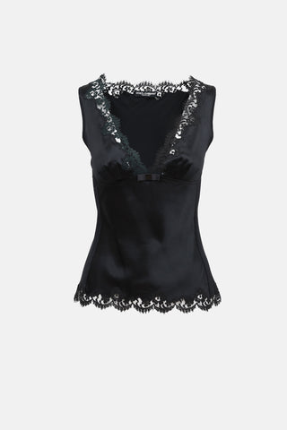 C. 1990s Lace Trim Top