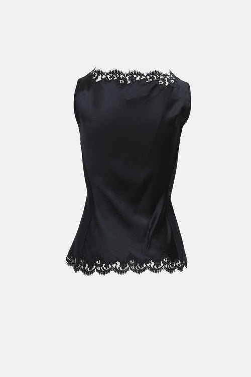 C. 1990s Lace Trim Top