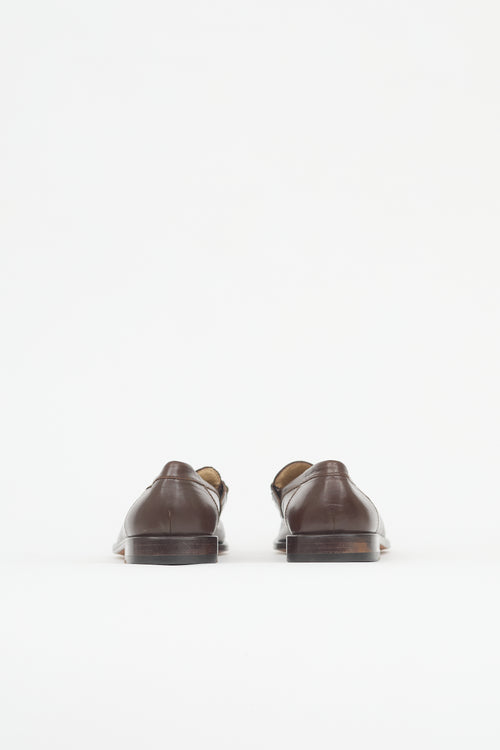 Dolce & Gabbana Leather Logo Bar Loafer