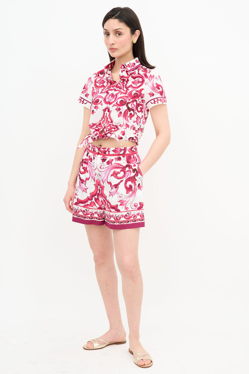 Dolce & Gabbana Majolica Printed Shorts